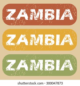 Zambia on colored background