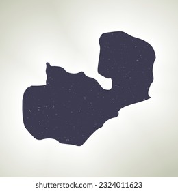 Zambia shape on gradient background. Country map with scratch texture . Zambia vibrant poster. Appealing vector illustration.