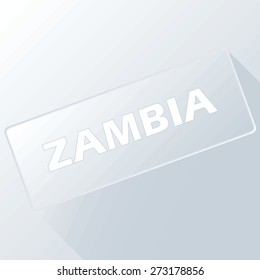 Zambia unique button for any design. Vector illustration