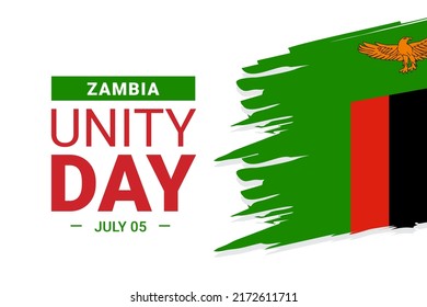 Zambia Unity Day. Vector Illustration. The illustration is suitable for banners, flyers, stickers, cards, etc.
