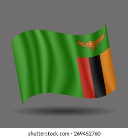 Zambia waving flag