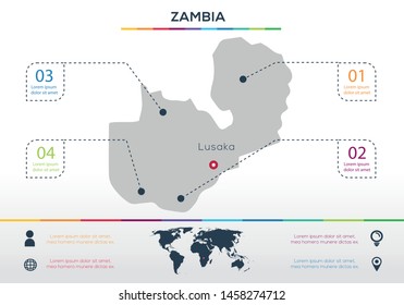 ZAMBIA-info graphics elements Vector illustration