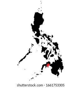 Zamboanga Del Sur Province highlighted on Philippines map Vector EPS 10