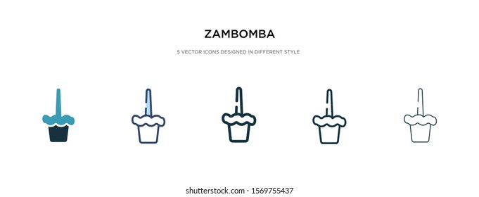 zambomba icon in different style vector illustration. two colored and black zambomba vector icons designed in filled, outline, line and stroke style can be used for web, mobile, ui