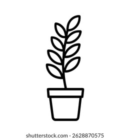 Zamioculcas icon on white background vector
Vector icon plants and flowers