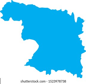 Zamora province map in Castilla La Leon Spain