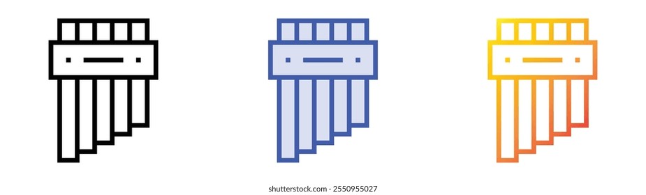 zampona icon. Linear, Blue Fill and Gradient Style Design Isolated On White Background