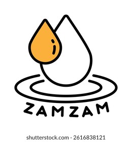 Zamzam Water Icon Element For Design