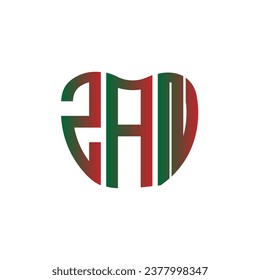 ZAN letter logo creative design. ZAN unique design.

