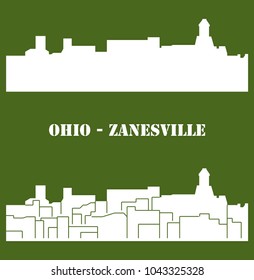 Zanesville, Ohio ( city silhouette )