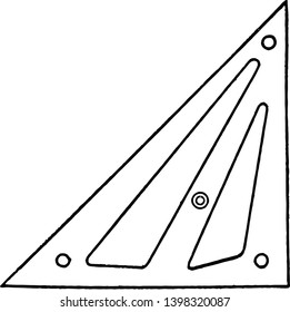 Zange Triangle ya no hace que la hipotenusa sea alargada, tiene patrones diferentes en todos los lados, ya que ningún lado es igual de dibujo vintage o ilustración grabadora.