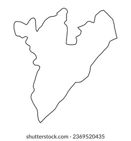 Zangilan district map, administrative division of Azerbaijan.