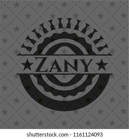 Zany dark icon or emblem
