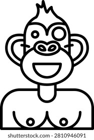Zany Icon vector Art Design Illustration