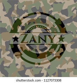 Zany on camo texture