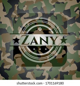 Zany on camouflaged pattern. Vector Illustration. Detailed.