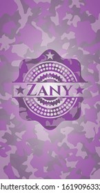 Zany pink and purple on camouflage texture. Vector Illustration. Detailed.