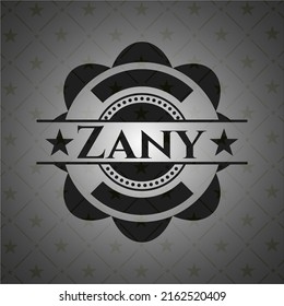 Zany realistic black emblem. Vector Illustration. Detailed. 