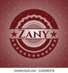 Zany realistic red emblem