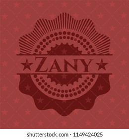 Zany red icon or emblem