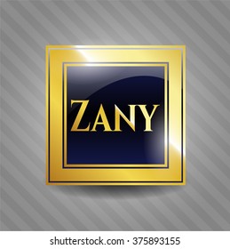 Zany shiny badge