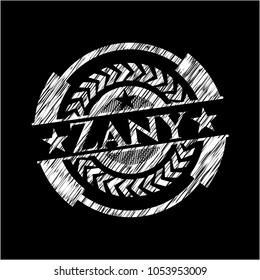 Zany written on a blackboard