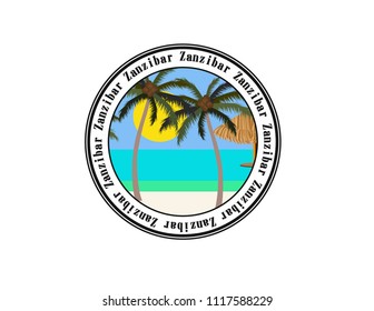 Zanzibar beach sticker