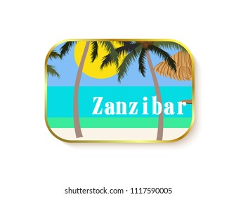Zanzibar beach sticker