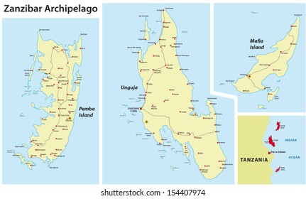 Zanzibar Map Hd Stock Images Shutterstock