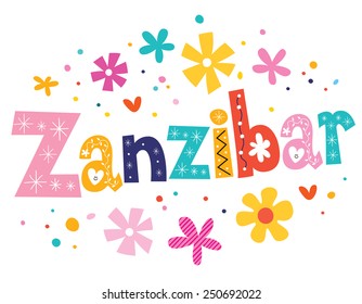 Zanzibar vector lettering decorative type