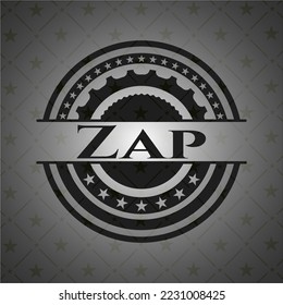 Zap schwarzes Emblem. Vektorgrafik. Detaillierte Angaben. 