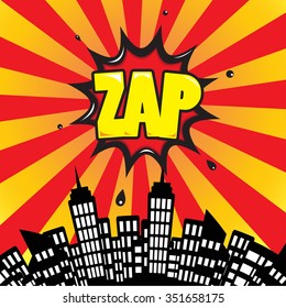 Zap - Comic Speech Bubble, Cartoon