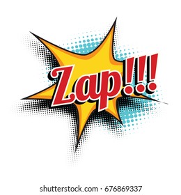zap comic word. Pop art retro vector illustration