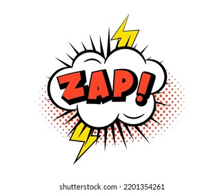 Zap Comic Word Speech Bubble Icon Stock Vector (Royalty Free ...