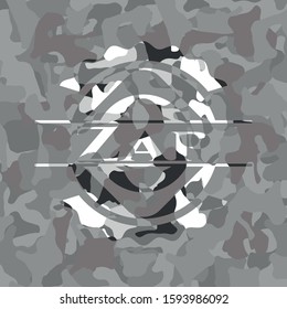 Zap grey camo emblem. Vector Illustration.
