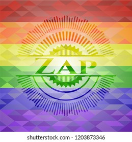 Zap lgbt colors emblem 
