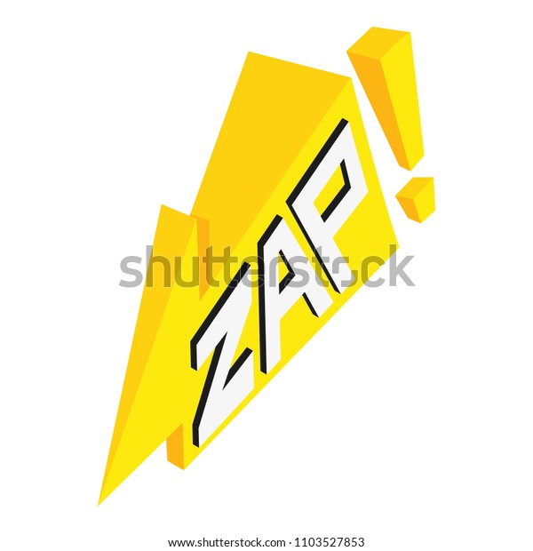 Vetor Stock De Zap Speech Bubble Icon Isometric Zap Livre De Direitos 1103527853