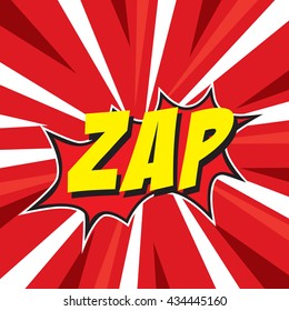 ZAP template colorful speech bubbles and explosions in pop art style. Elements of design comic books.Vector illustration