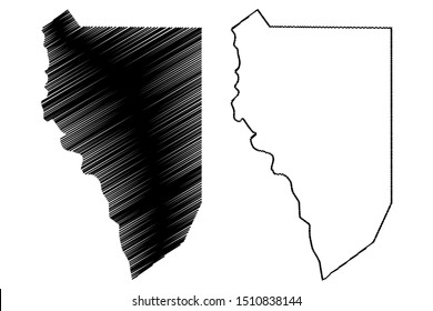 Zapata County, Texas (Counties in Texas, United States of America,USA, U.S., US) map vector illustration, scribble sketch Zapata map