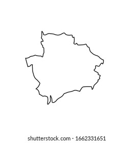 Zaporizhia region map in country of Ukraine