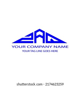 ZAQ letter logo creative design with vector graphic