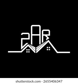 ZAR Real State logo design, ZAR simple and modern logo. ZAR luxurious alphabet design  