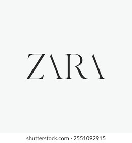 Zara clothing brand logo fully editable vector template