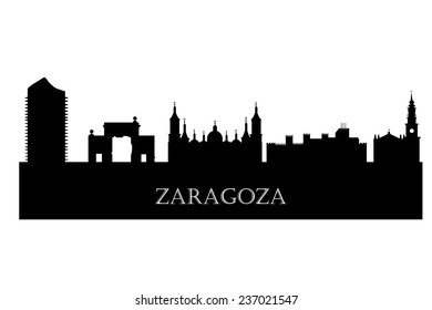 Zaragoza background in editable vector file