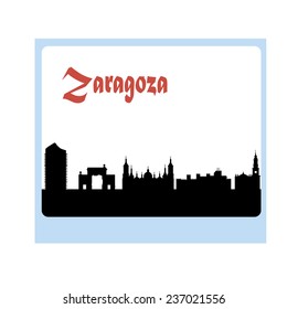Zaragoza background in editable vector file