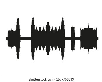 Zaragoza city skyline in Spain