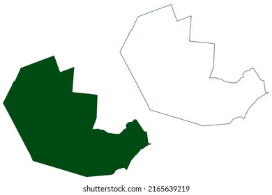 Zaragoza municipality (Free and Sovereign State of Coahuila de Zaragoza, Mexico, United Mexican States) map vector illustration, scribble sketch map