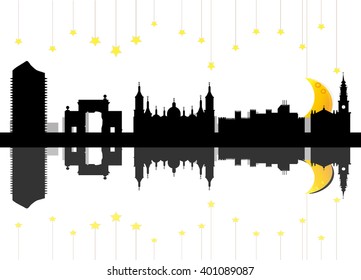 zaragoza night skyline