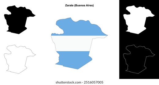 Zarate department (Buenos Aires) mapa esboço conjunto