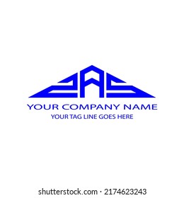 ZAS letter logo creative design with vector graphic
